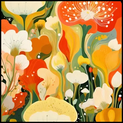 Produktbild von Plakat 100x100cm Blumenparadies