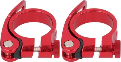 Produktbild von Sattelstützenklemme - Fahrradsattelklemme - Sattelverstellung - Schnellspanner, Aluminium - 35 mm - Rot