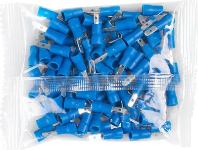 Immagine prodotto di Vayox Set 100 pz. Connettore a forcella isolato maschio 1,5-2,5mm2 2,8mm Blu