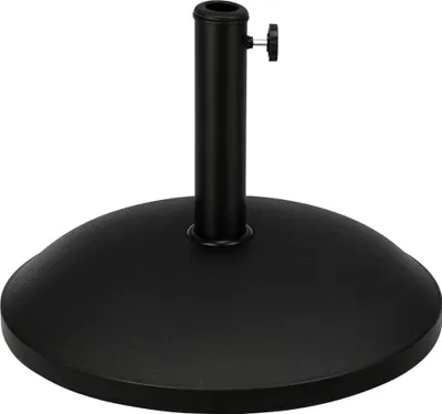 Image de Outsunny Pied de parasol rond 25 kg, support parasol en ciment, base de parasol pour terrasse piscine patio jardin, ? 49 x 37 cm, noir