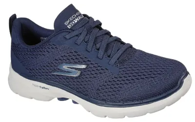 Produktbild von Skechers GOwalk 6 Bold Vision 124512-NVW Damen Walking-Schuhe mit Air-Cooled Goga Mat und ULTRA GO Dämpfung, Navy 40.5 EU