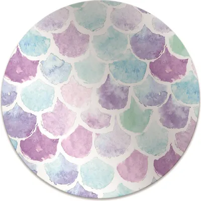 Produktbild von Rundmatte - Stuhlunterlage Bürostuhlunterlage - Rund Ø 100 cm - Bodenmatte - Fußmatte - Bunte Tropfen