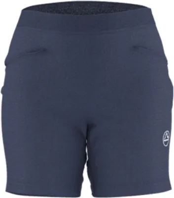 Dunkelblaue Helixir Shorts von La Sportiva für Damen; geeignet für sportliche Aktivitäten.