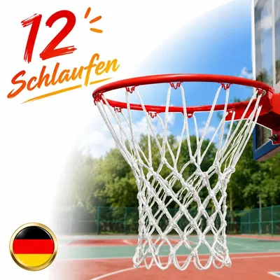Produktbild von Basketballnetz 12 Schlaufen wetterfest für Standardkorb indoor outdoor