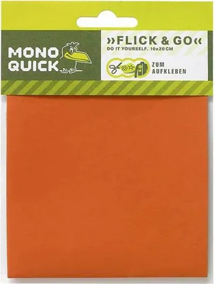 Produktbild von Klebeflicken, Orange - Aufnäher, Bügelbild, Aufbügler, Applikationen, Patches, Flicken, Größe: 10,0 x 20,0 cm