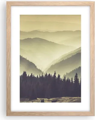 Produktbild von Gerahmtes Poster - Rahmen in heller Eiche - Berge Wald Natur - 30x40 cm - Wand Bild - Wanddeko - Wandbilder - Kunstposter - Wandposter - Bilderrahmen - Bilder - Kunstdruck - Wandbild - P2NPA30x40-3820
