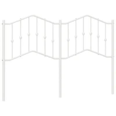 A white metal headboard on a white background.