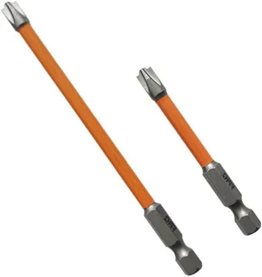 Productafbeelding van Schroevendraaier Bit - Speciale Kruisbit - Elektra Werk - Magnetische Aantrekkingskracht - 110 mm - Oranje