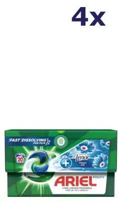Produktbild von 4x Ariel Pods All-in-1 – 20 Stück à 430 g – Waschmittel „Fresh Air“