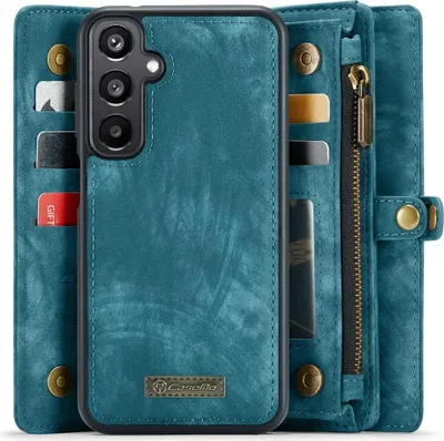 Produktbild von Samsung Galaxy A15 Hülle - CaseMe 008 2-in-1 Klapphülle & Back Cover mit Brieftasche - Blau