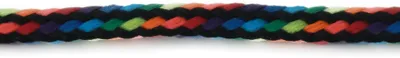 Produktbild von 100m Polyester-Schnur 4mm mehrfarbig PES Kordel Polyesterkordel bunt, Farbe:dark rainbow