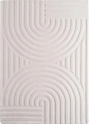 Produktbild von Teppium Boho Teppich Skandinavischer Kurzflor mit 3D Effekt, Waschbar Teppich für Wohnzimmer, Grösse: 160x230 cm