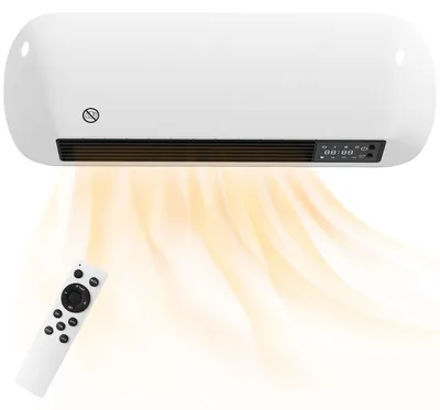 Obrázok produktu pre HOMCOM Nástenný ohrievač 2000W, keramický ohrievač s ventilátorom a termostatom