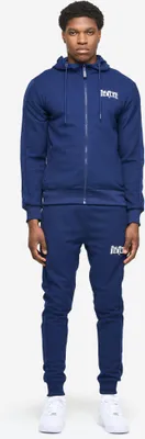 Obrázok produktu pre Pánske tepláky s kapucňou slim fit HACKBERRY Dark Navy/White XXL BENLEE