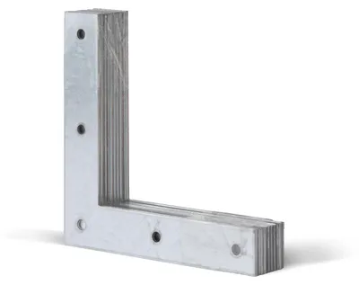 Zdjęcie produktu dla Kątownik narożny Alberts 847685, ocynkowany metodą Sendzimira, 160 x 160 x 30 mm, zestaw 10 sztuk