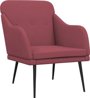 Zdjęcie produktu dla vidaXL Fotel wino czerwone 63x76x80 cm tkanina