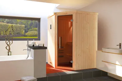 Produktbild von weka Elementsauna KIRUNA 1 GT inkl. 3,6 kW BioS-Ofenset (230 V) x B x T x H x 144 x 144 x 199