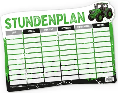 Produktbild von itenga Stundenplan magnetisch Motiv Traktor 31 x 22,5cm