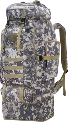 Produktbild von PolkaHome® 100L Trekkingrucksack Militär Molle Rucksack Outdoor Wanderrucksack mit Camouflage