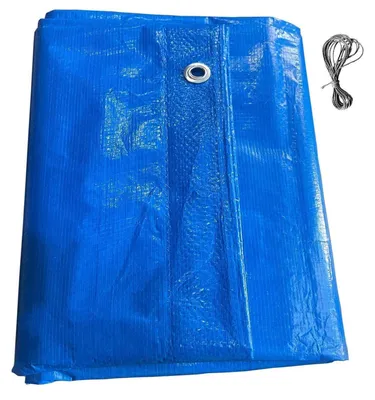 Obrázok produktu pre Plachta z tkaniny, modrá, 3 m x 6 m (18 m²), 140 g/m², s okami, vodeodolná