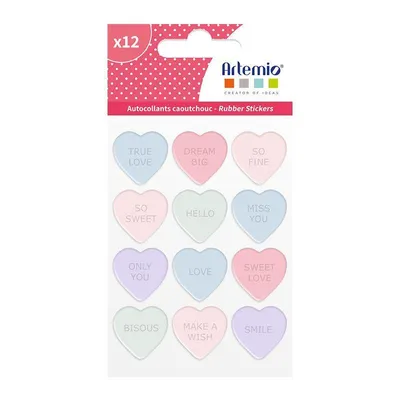 Produktbild von 12 Herzgummi-Aufkleber