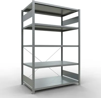 Produktbild von Schulte Fachbodenregal MULTIplus250 Stecksystem | Grundregal | HxBxT 200x130x80cm | 5 Ebenen | Fachlast 250kg | Verzinkt