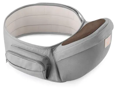Productafbeelding van Baby Draagzak met Heupzitje - Grijs, 4 Draagposities