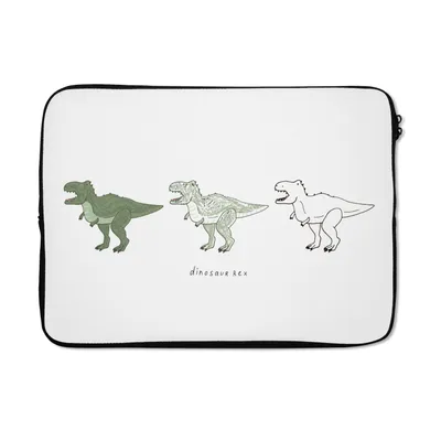Produktbild von MuchoWow® Laptop Hülle 13 Zoll Dinosaurier - Kinderzimmer - Tyrannosaurus - Jungen - Mädchen - Kinder Laptoptasche - Laptophülle - Sleeve - Rundumschutz