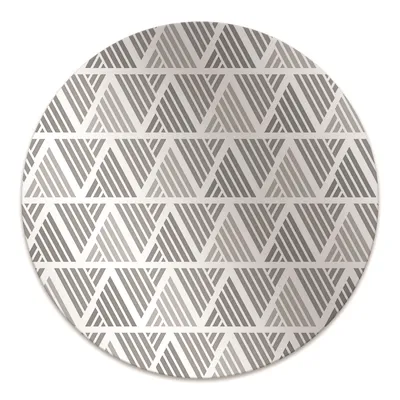 Produktbild von Rundmatte - Stuhlunterlage Bürostuhlunterlage - Rund Ø 100 cm - Bodenmatte - Fußmatte - Muster in Dreiecke
