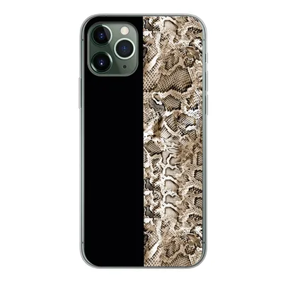 Produktbild von MuchoWow® Handyhülle Schutzhülle Hülle für iPhone 11 Pro Schlange - Tiermuster - Braun Silikon Softcase Handy Hülle - Handy