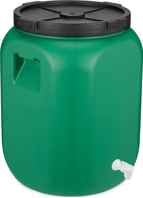 Image de Garronda Fût à col large 60 litres avec robinet Tonneau pour aliments avec couvercle sans joint- BPA- HDPE réservoir pour aliments, eau, stockage, aliments pour animaux, choucroute et cornichons GD-0142