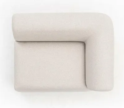 Produktbild von Ecksofa Beige Wohnzimmer Sofa Couch L-Form Modern Möbel Textil