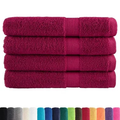 Immagine prodotto di Asciugamani per sauna Premium SOLUND 4 pz Bordeaux 80x200 cm 600 g/m²