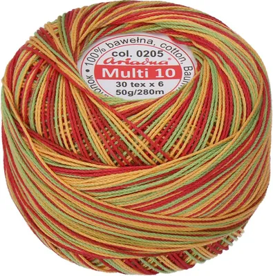 Obrázok produktu pre Viacfarebná priadza Multi 10 50 g - 0205