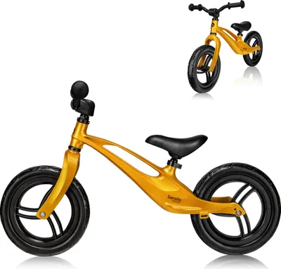 Produktbild von Lionelo Bart Laufrad Magnesiumlegierung Kinderlaufrad Roller Kinder Fahrrad TOP Gelb