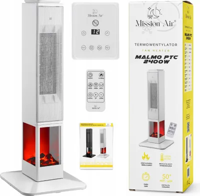 Produktbild von MALMO 2400 W weißer Säulenheizlüfter
