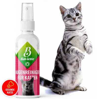 Produktbild von Baviette Augenpflege Katze 100 ml – milde Pflege mit Mikroorganismen für die äußere Augenpartie, geruchsneutral