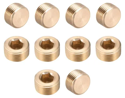 Messing Rohrverschraubung Sechskantmutter Stecker 1/8" G 10 Stück
