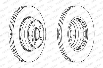 Produktbild von 2x FERODO Bremsscheibe DDF1245 für BMW 5 Touring (E61) 7 (E65 E66 E67)