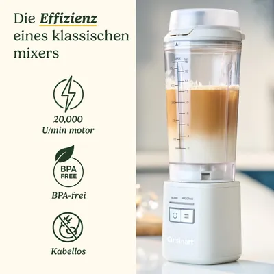 Immagine prodotto di Blender - CUISINART - PBL100E Blast&Go - 120 W - 500 ml - 50 dB - White