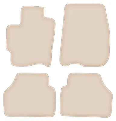 Produktbild von DURBAN Beige Velours-Fußmatten-Set für Mazda Premacy I Minivan (1999-2005)