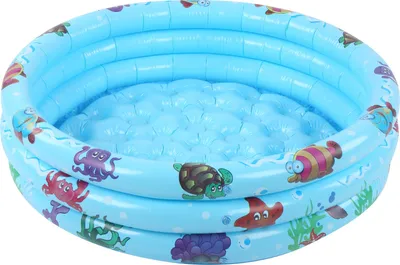 Obrázok produktu pre Vnútorný vonkajší detský plavecký bazén Okrúhly nafukovací detský vodný hrací bazén Blue90cm/35.4in