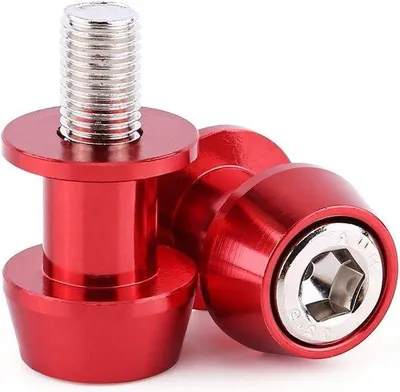 Produktbild von CNC-Motorradregelaar mit Valbeveiligung, Aluminiumlegerung, 8/10 mm, rot, für Swingarm.