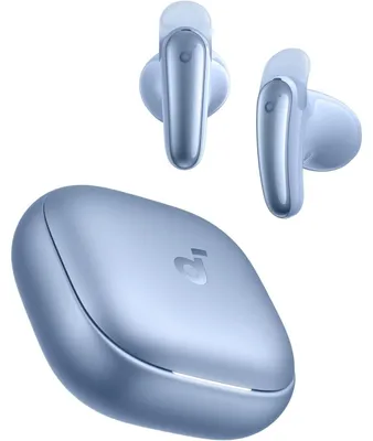 Image de Écouteurs True Wireless Anker Soundcore Liberty Buds, Semi-in-ear, ANC, Autonomie de 30 heures, Bluetooth 6.1, Bleu