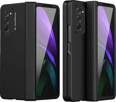 Immagine prodotto di Galaxy Z Fold2 5G Custodia, protezione cerniera, PC rigido con vetro protettivo, custodia completa per Samsung Galaxy Z Fold 2 5G nero