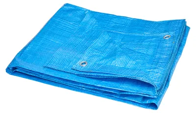 Image de Bâche Garronda imperméable, avec œillets – 4 x 5 m, 60 g/m² – bâche en tissu léger – souple, lavable – bâche en PP – pour le jardin et la protection contre la poussière – GD-0162, bleu