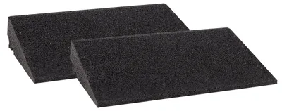 Produktbild von Bordsteinrampe Gummi 70mm SET 2 Stück 40x25x7cm schwarz SZAGATO Schwellenrampe Auffahrhilfe Bordsteinkeile Bordstein Auffahrrampe Bordsteinkanten