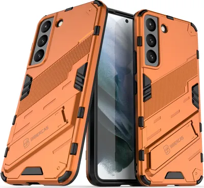 Produktbild von Armor Hülle für Samsung Galaxy S22 , Hybrid PC TPU Bumper Stoßfestes Schutzhülle mit Standfunktion Weiß