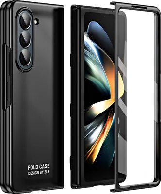 Produktbild von Hülle für Samsung Galaxy Z Fold 5 Ultradünne Hart PC Matt Schutzhülle mit Displayschutz Schwarz