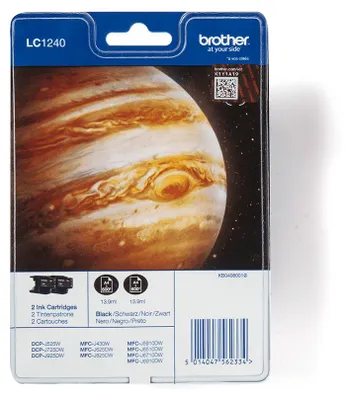 Produktbild von Brother LC-1240BKBP2 Druckerpatrone Original Standardertrag Schwarz